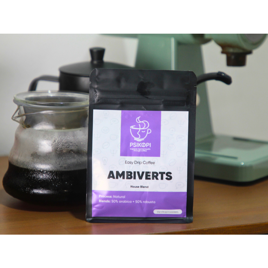 

Psikopi Roasters Ambiverts House Blend - Medium Dark Roasts - 100gr - 100% Indonesia