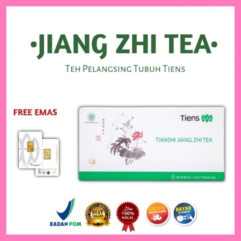 Jiang Zhi Tea | Pelangsing Badan Tiens - Teh Detok Diet Jiang Zhi Tea Original