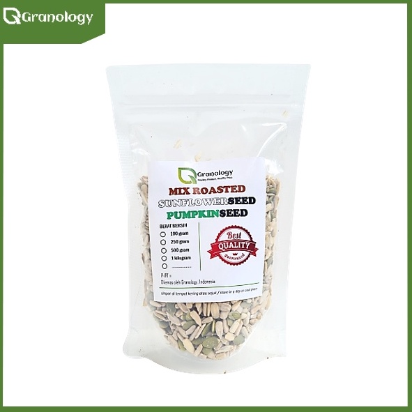 

Roasted Mix Sunflower Seed dan Pumpkin Seed 25 gram by Granology