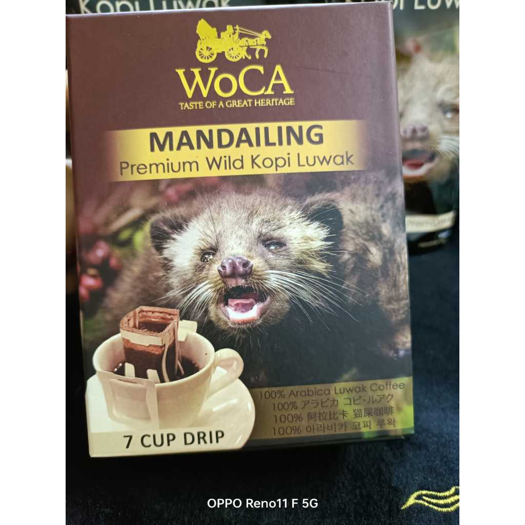 

WoCa Mandailing Premium Wild Kopi Luwak 7 Cup Drip