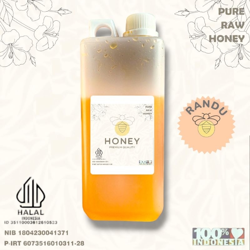 

Madu Asli 100% - Madu Murni Nektar Randu 1 Kg - Pure Natural Raw Honey