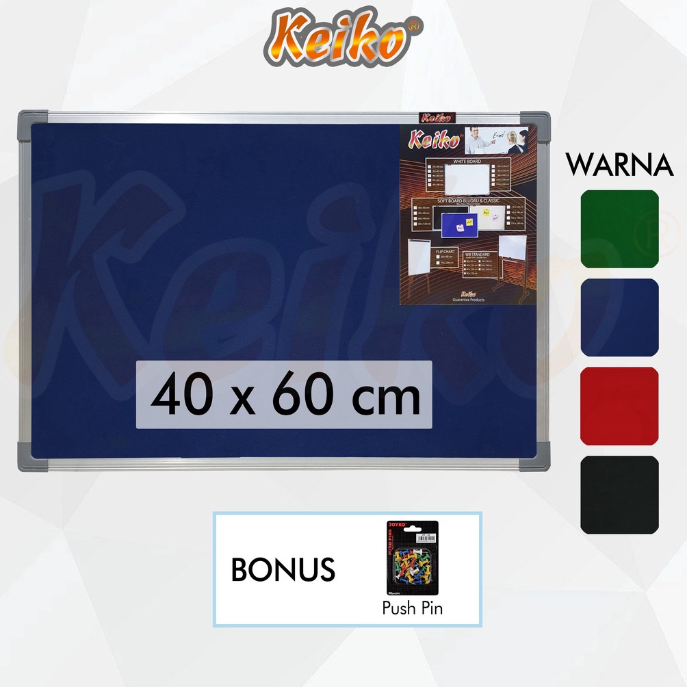 

ART P62J Softboard Pin Board Cork Board Papan Pengumuman Mading Gantung Bludru Keiko 4 x 6 cm