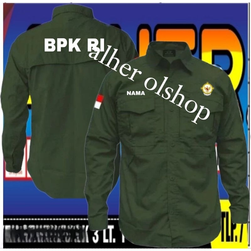 Kemeja tactical BPK RI Full bordir depan belakang baju tactical BPK RI pdl tactical BPK RI seragam t