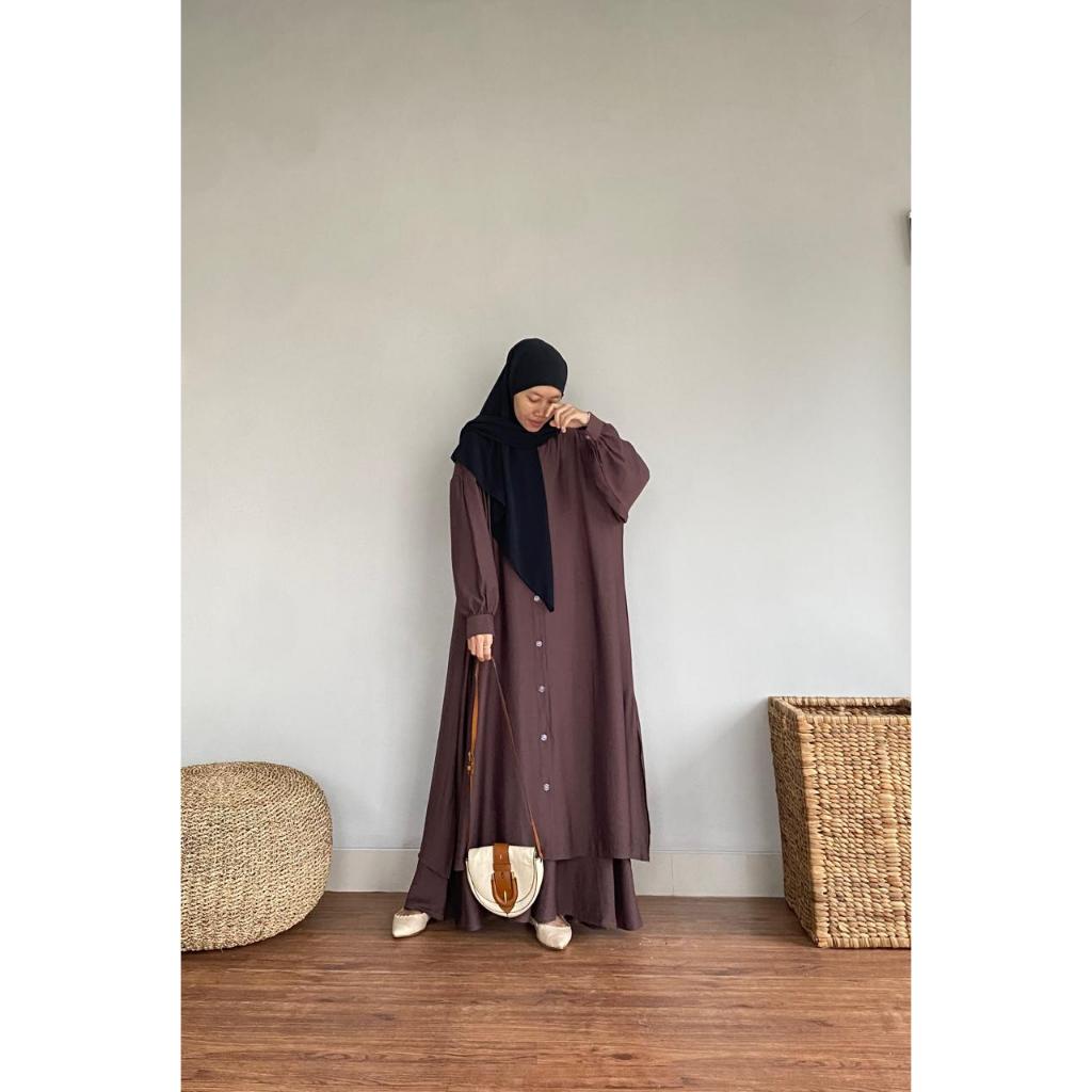 Arafah One Set | Setelan Wanita | One Set Wanita Polos | Tunik & Rok