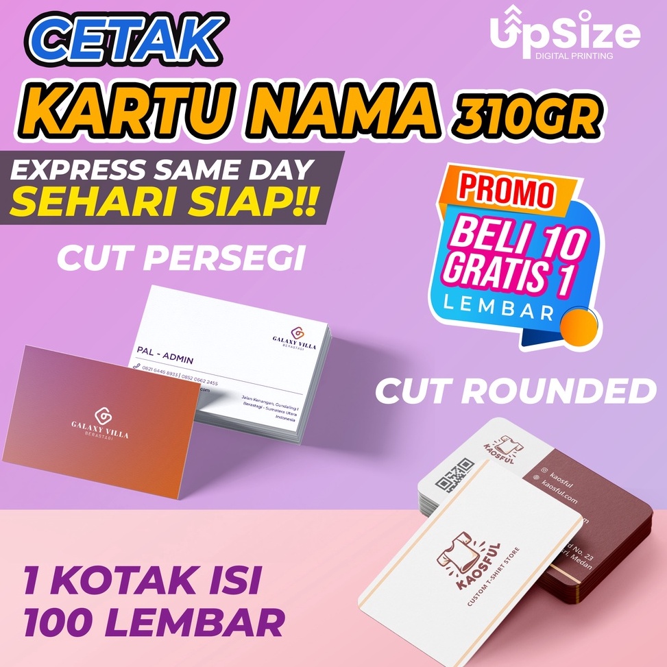 

ART D56K EXPRESS SAME DAY 1 HARI SIAP CETAK KARTU NAMA 1 SISI 2 SISI BAHAN ART CARTON 31 KOTAK MURAH