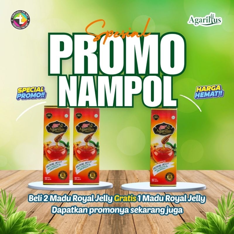 

Madu Royal Jelly Agarillus Promo Beli 2 Gratis 1