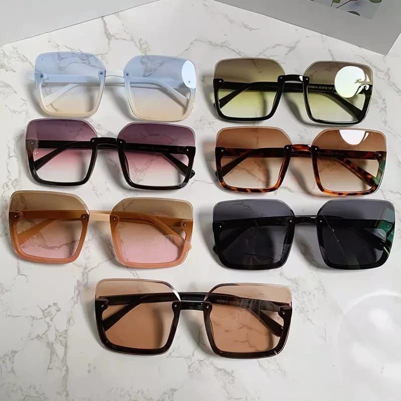 Kacamata Wanita Hitam Sunglasses Half Frame Mata Setengah Bingkai Gradasi