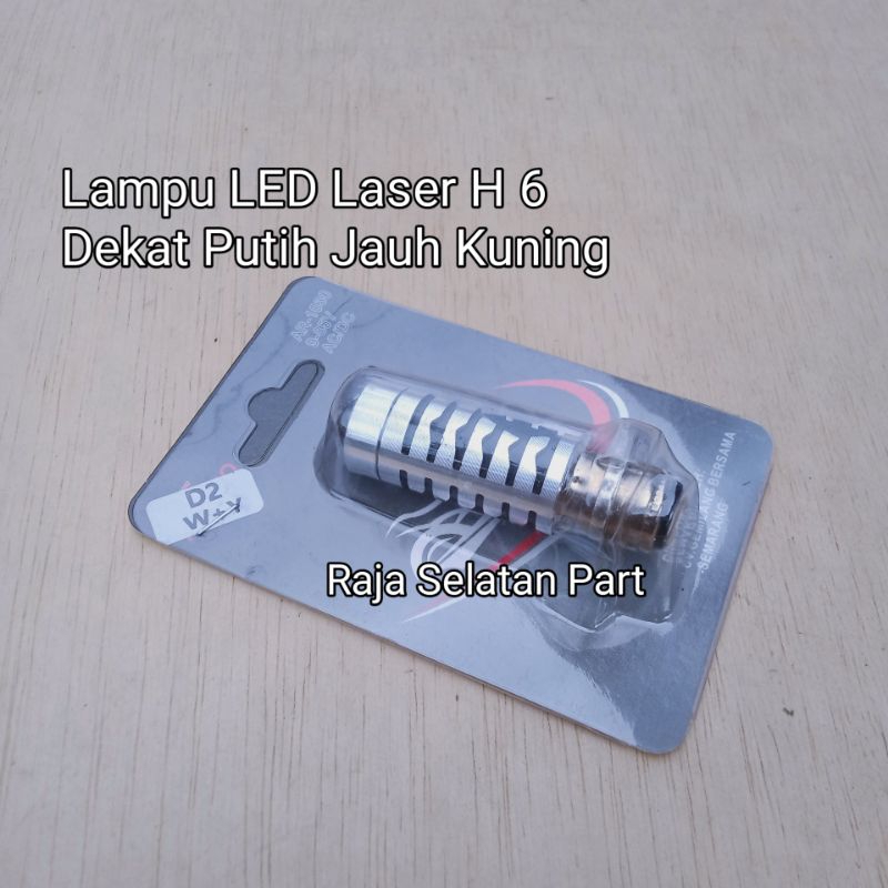 Lampu Motor LED Depan Laser Dekat Putih Jauh Kuning