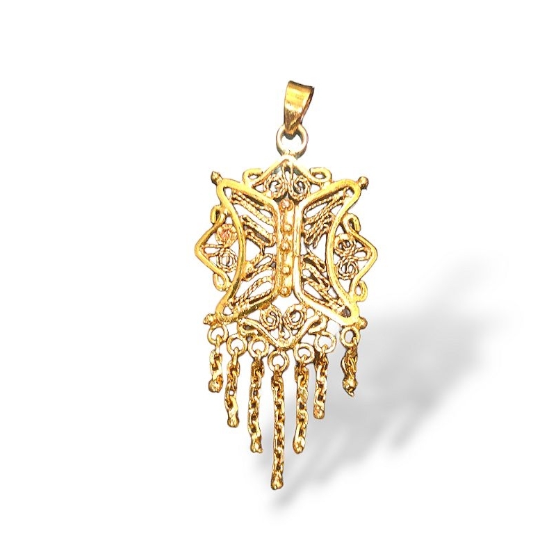 Liontin Pintu Aceh Replika Emas - Mas Penang Lapis Emas 24K