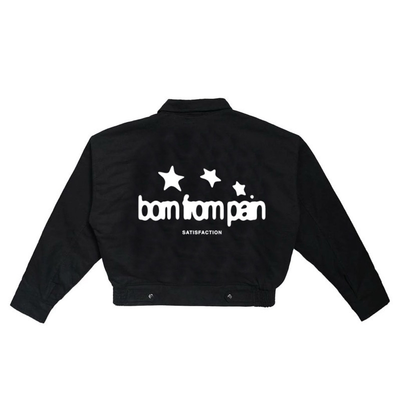 Satisfaction Work Jacket Boxy Star Pain Black