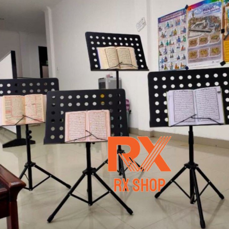 

Dapatkan Koin Standbook Tripod standing penyangga al quran stand buku Rehal