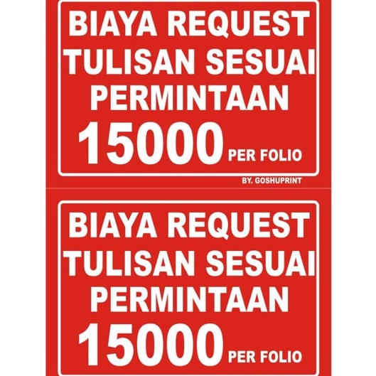 

Pasti Ready REQUEST TULISAN SESUAI PERMINTAAN