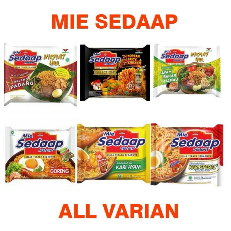 

Mie instan sedap ecer / mie instan sedap aneka rasa / mie sedap / mie goreng instan goreng dan kuah