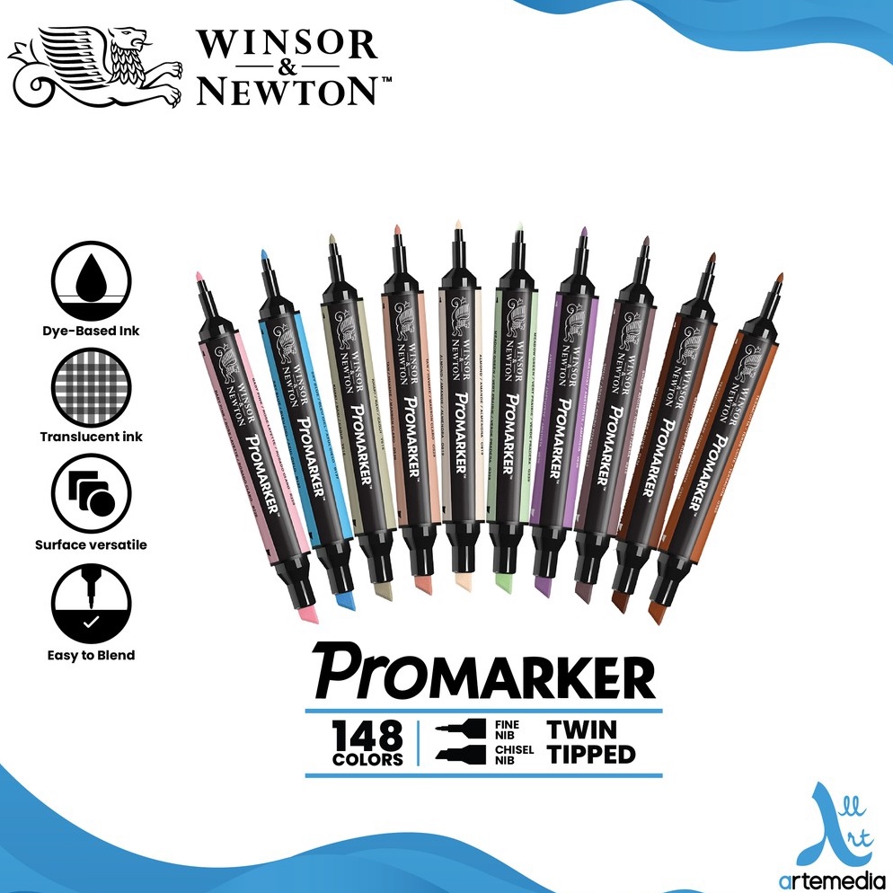 

KODE Q1G6 Winsor Newton Promarker Dual Point Marker Alcohol Base Sekelas Copic Satuan