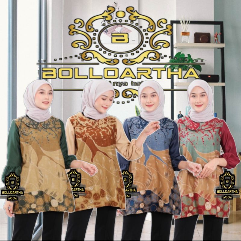 BLOUSE BATIK WANITA | BATIK KANTOR PEREMPUAN | ATASAN WANITA BATIK SIZE M L XL XXL | SERAGAM BATIK W