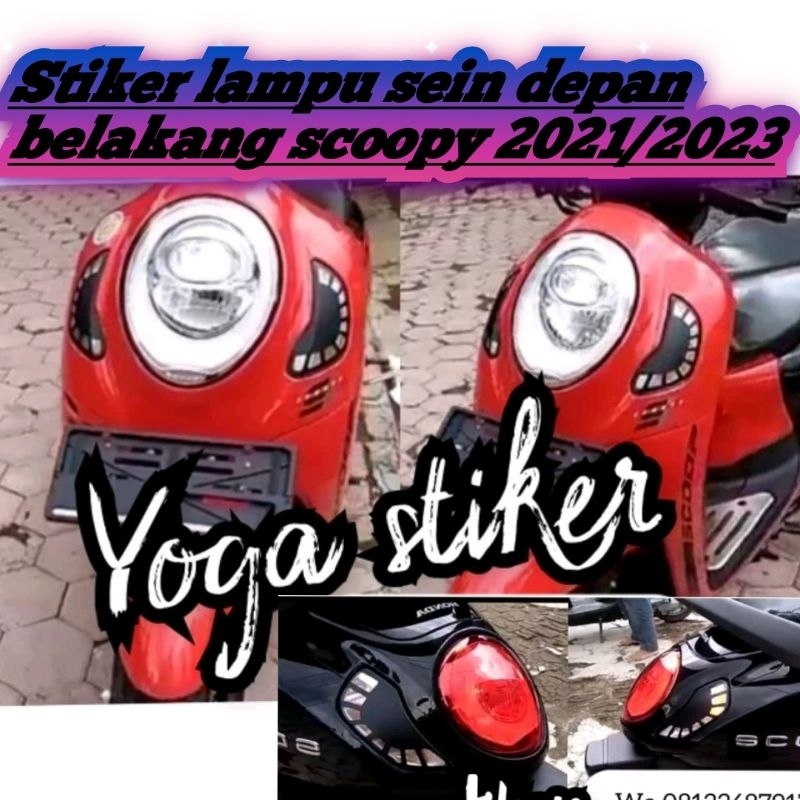 stiker lampu costum sein depan belakang scoopy 2021/2023