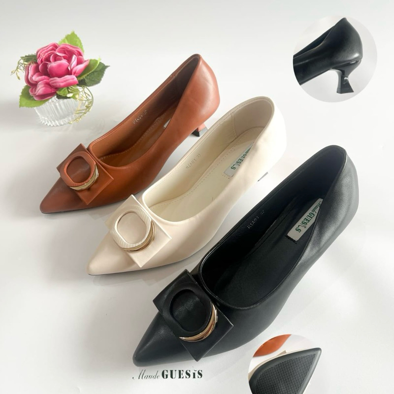 Short pump heels 3cm by Maude Guesis import high quality fashion shoes sepatu wanita hak tinggi kant