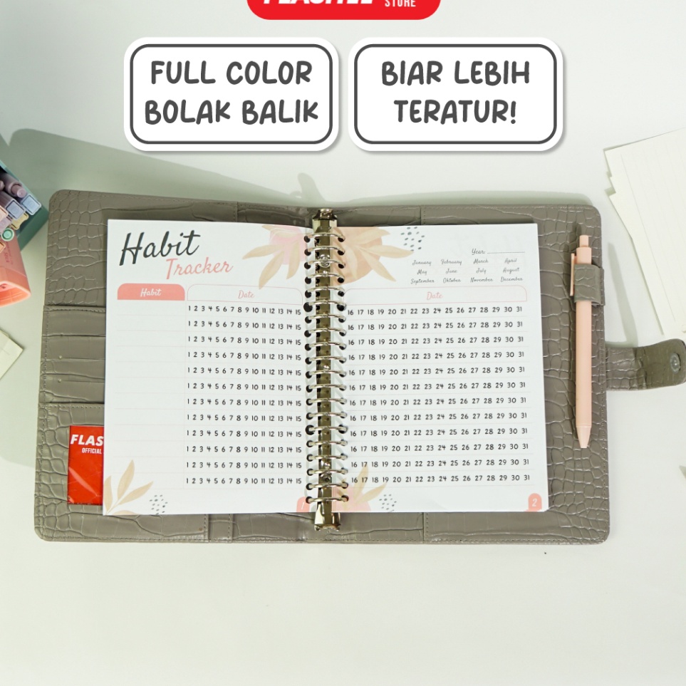 

Baru Laris Loose Leaf Habit Tracker Buku Catatan Kebiasaan