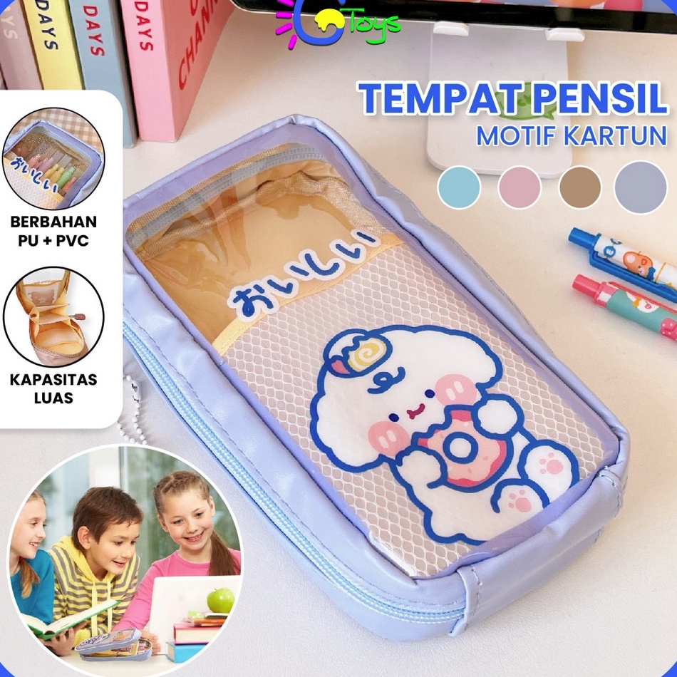 

KODE H6T6 CRA61 Tempat Pensil Anak Transparan Motif Kartun Pencil Case Multifungsi Ala Korea Pouch Serbaguna Tempat Alat Tulis Tempat Pulpen Perlengkapan Sekolah