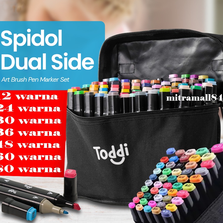 

ART G6U Spidol Warna Stabilo Touch Toddi 128 Warna Dual Side Fine Art Brush Pen Animation Marker Set Sketsa