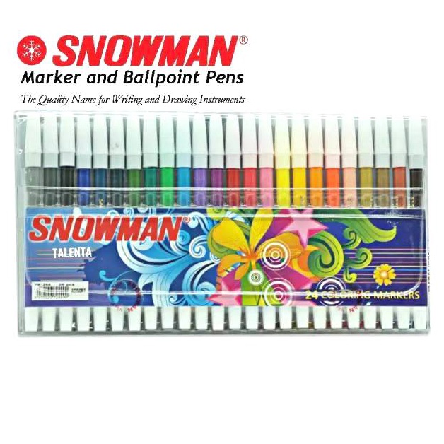 

KODE D2Y7 Spidol SNOWMAN 24 Warna Coloring Marker