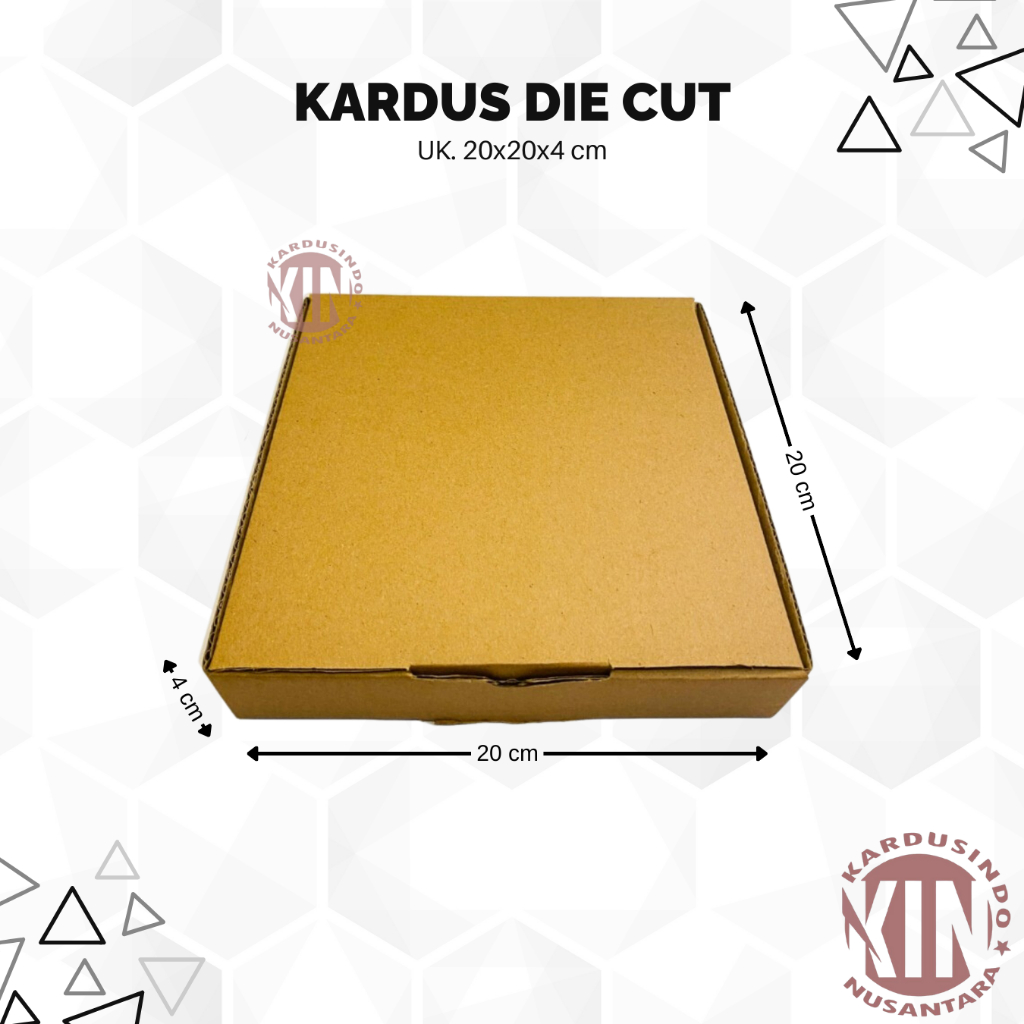 

kardus Die cut polos polos baru uk 20x20x4 cm