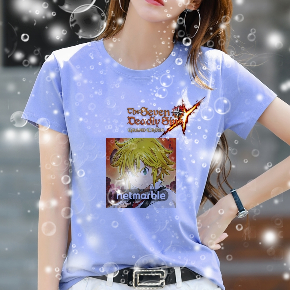 BAJU KAOS Gambar SABLON CUSTOM 7DS SATUAN FOTO GAMBAR NAMA TULISAN Seven Deadly Sins KATA KATA DESAI