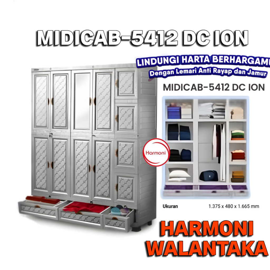 LEMARI PAKAIAN PLASTIK NAPOLLY LEMARI PLASTIK NAPOLLY 5 PINTU LEMARI PLASTIK NAPOLLY MIDICAP 5412