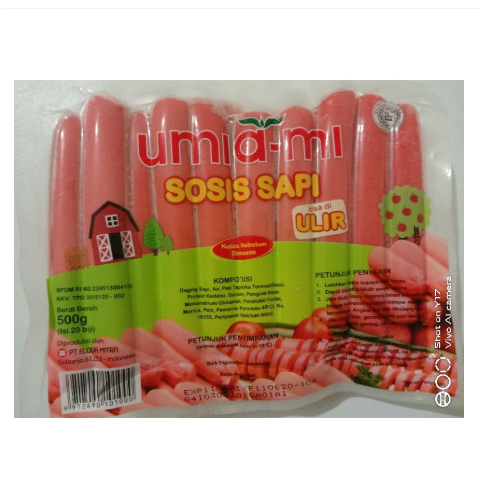 

umiami sosis sapi ulir isi 20 kemasan 500g