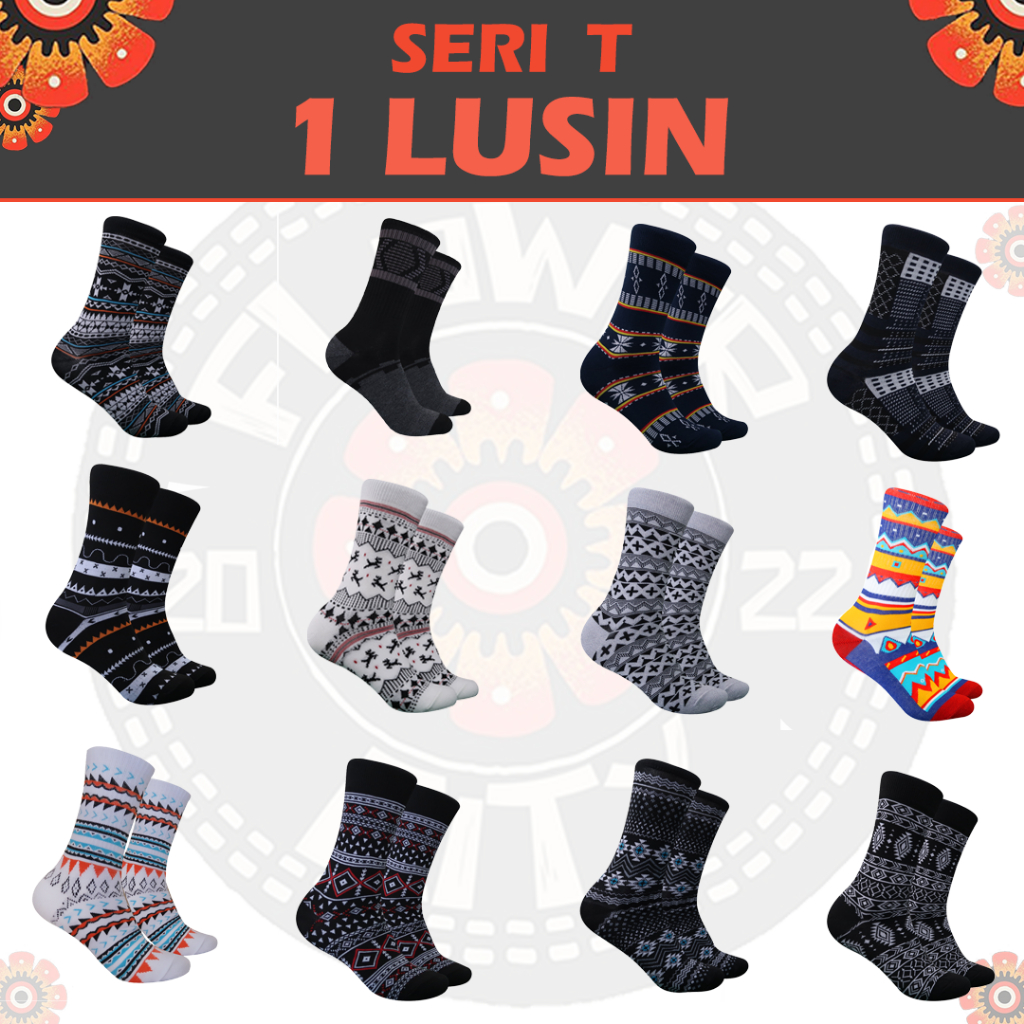 Kaos kaki Motif Skate 1LUSIN 1MOTIF SERI T (TRIBAL) FC