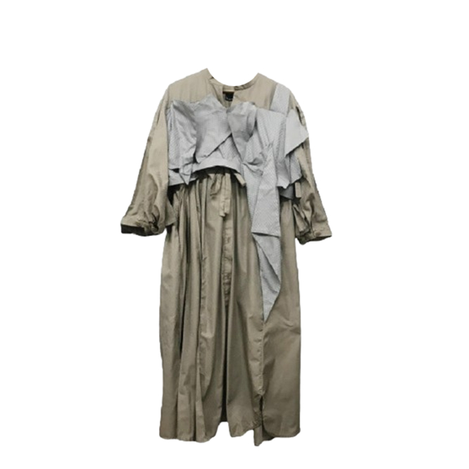 OLINE WORKROBE - 4 WAYS ORIGAMI DRESS IN GREY MOTIF
