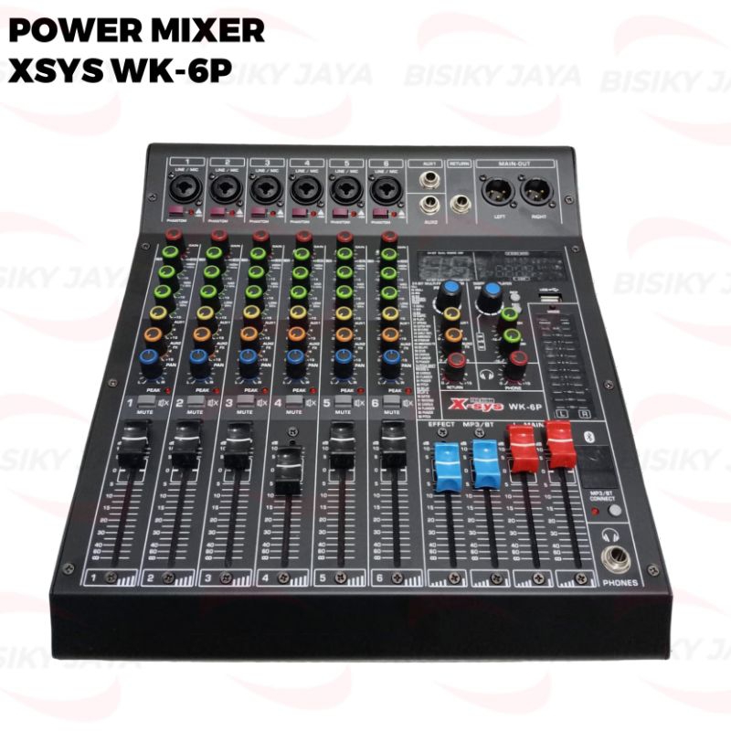 Power Mixer 6 channel Xsys WK-6p