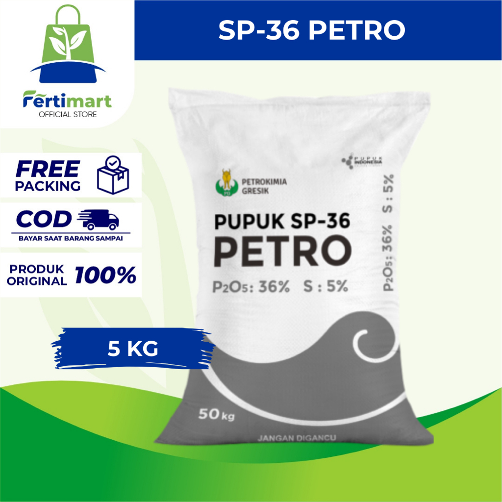 Fertimart - Pupuk SP-36 Petro Non Subsidi 5 kg Pupuk P205 Fosfor Petrokimia Gresik