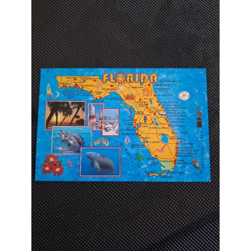 

kartu pos peta amerika/florida map postcard