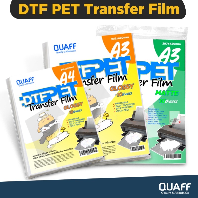 

Film Transfer DTF Glossy A4 A3 (100 Lembar) - Transfer Film untuk Cetak Pet