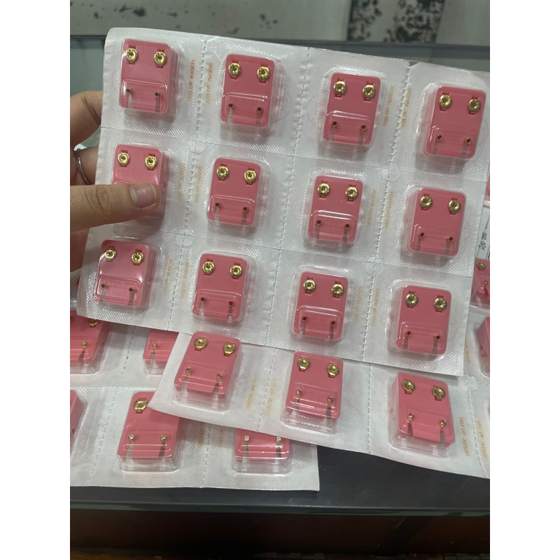 (1pc) kerabu tindik studex import USA hypoallergenic tidak berkarat warna tahan lama size mini