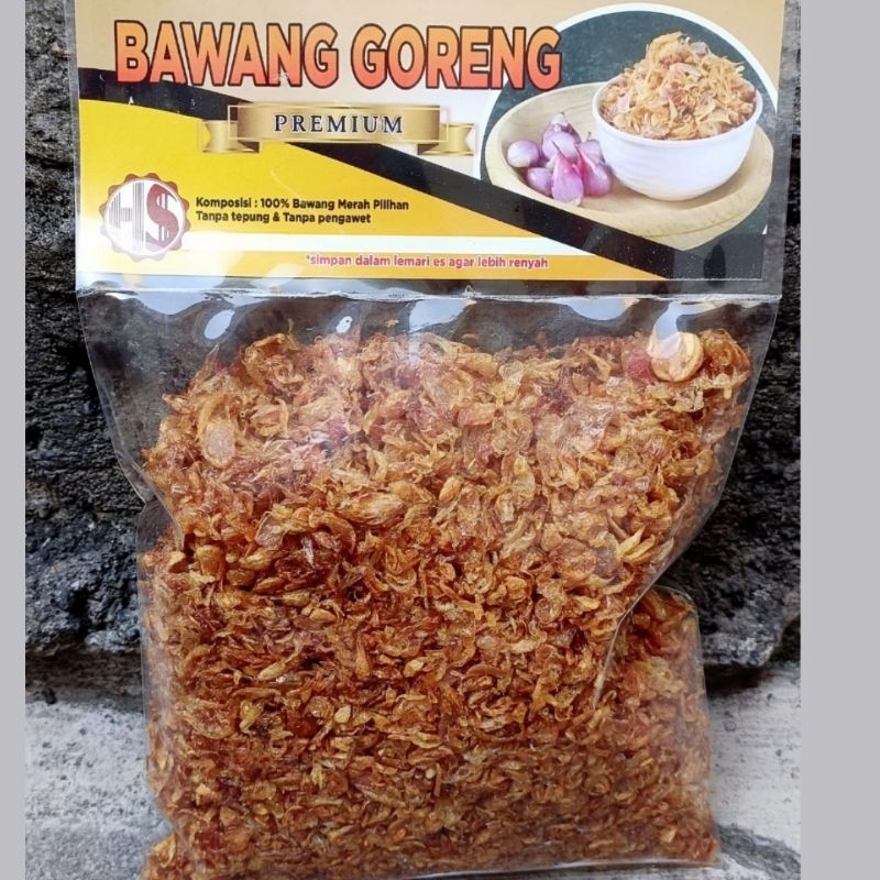 

BAWANG GORENG ORIGINAL RENYAH TANPA CAMPURAN HOMEMADE 200GR