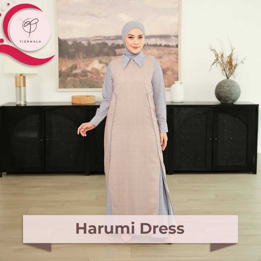 Tiermala - HARUMI Dress Bunda Sarimbit Raya Series - Gamis Dewasa/ Gamis Wanita/Terlaris