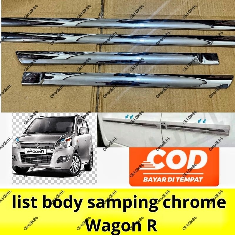 List body samping Karimun Wagon R side body molding chrome