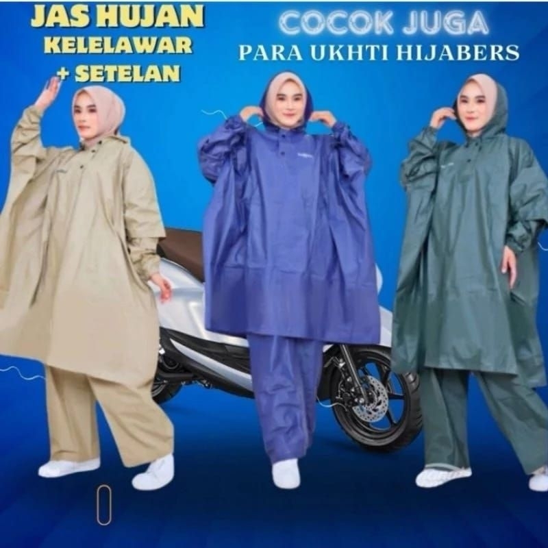 Jas hujan setelan celana baju jas hujan PVC premium jas hujan Elmindo Jas Hujan Dewasa Jas hujan Cew