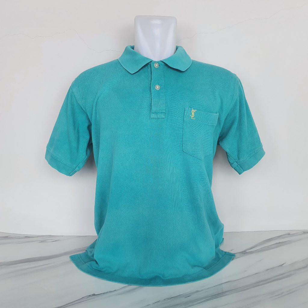Baju Kaos Polo YVXS SAlNT LAURENT YSL - Size M sd L - Lebar Dada 53 cm - Original 100% - Scd