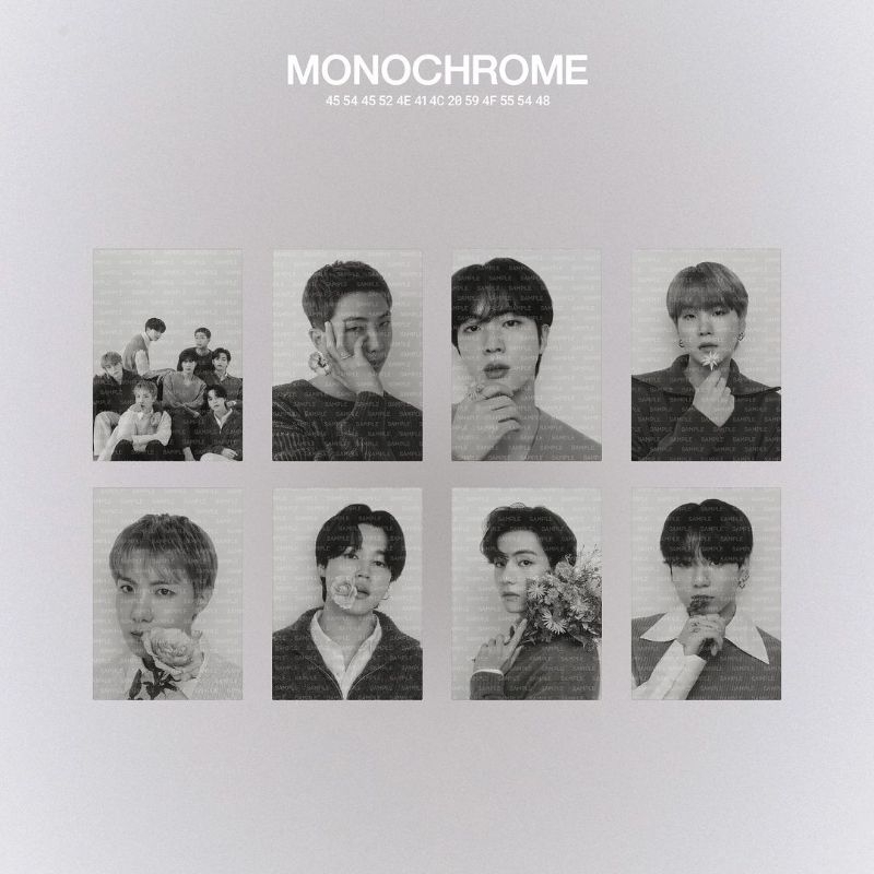 [SHARING] MINI PHOTOCARD BTS POP-UP : MONOCHROME