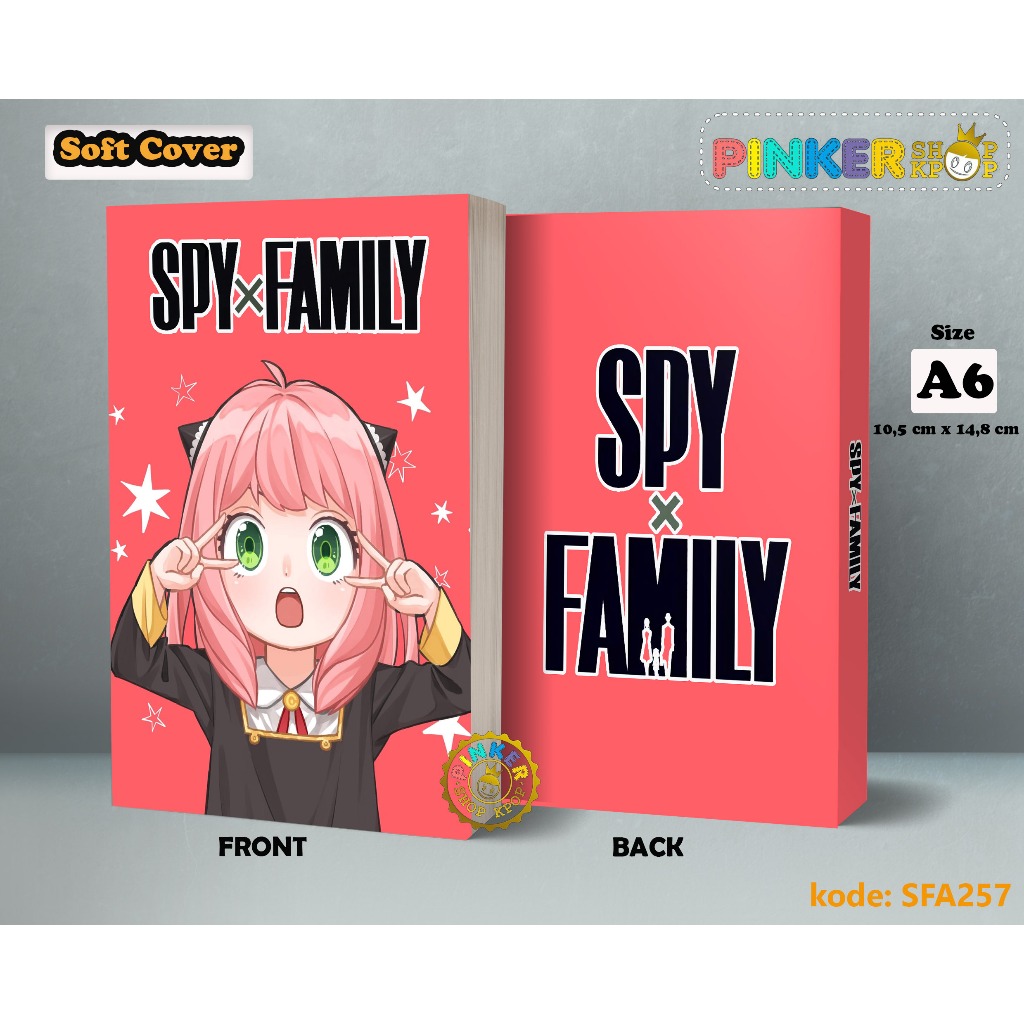 

(SFA257) Pocket Note Anime Anya Roger X Spy Family kode 4 Cover Softcover