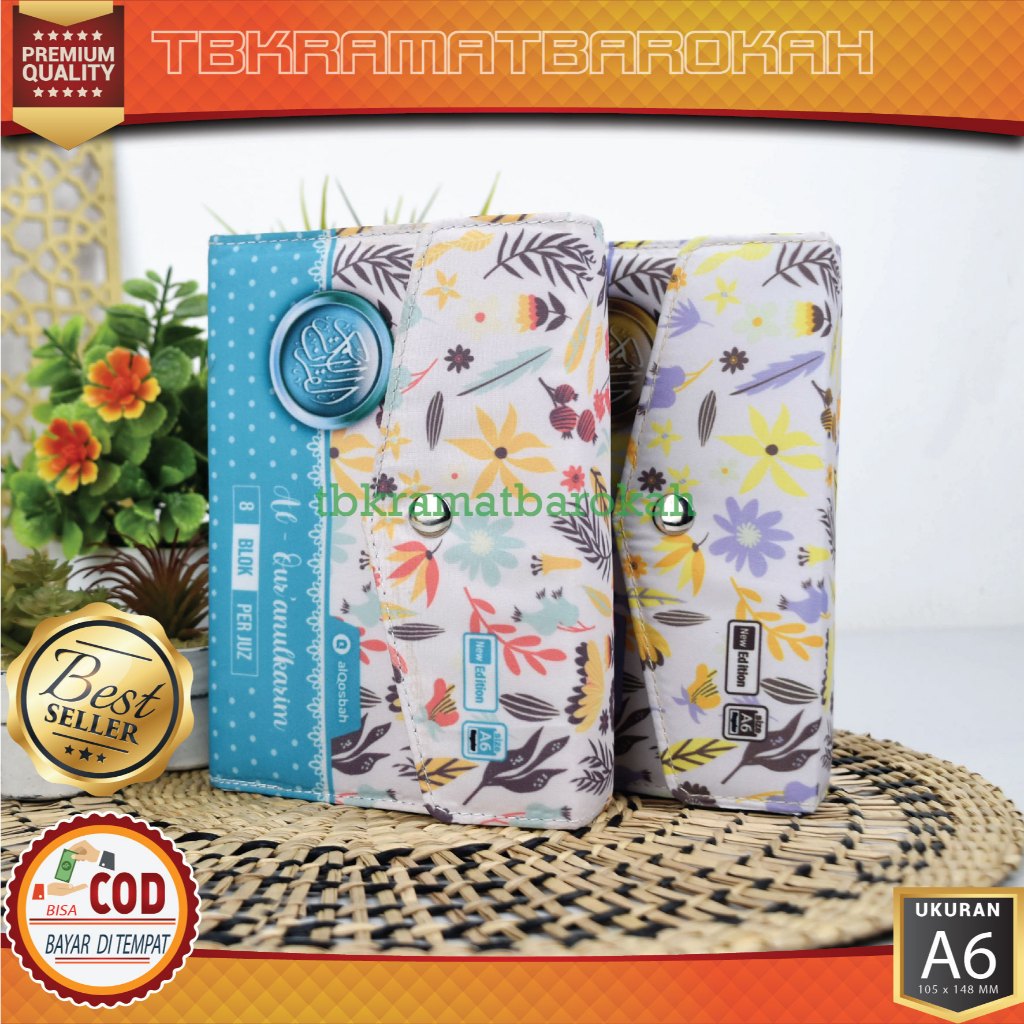Alquran Mujazza Per Juz A6 Tanpa Terjemahan 8 Blok Warna Full Lengkap 30 Juz Alqosbah Satin Bunga
