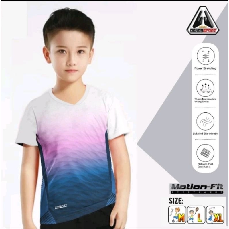 BAL-02 BAJU BADMINTON ANAK JERSEY BULUTANGKIS ANAK KAOS BADMINTON ANAK PREMIUM