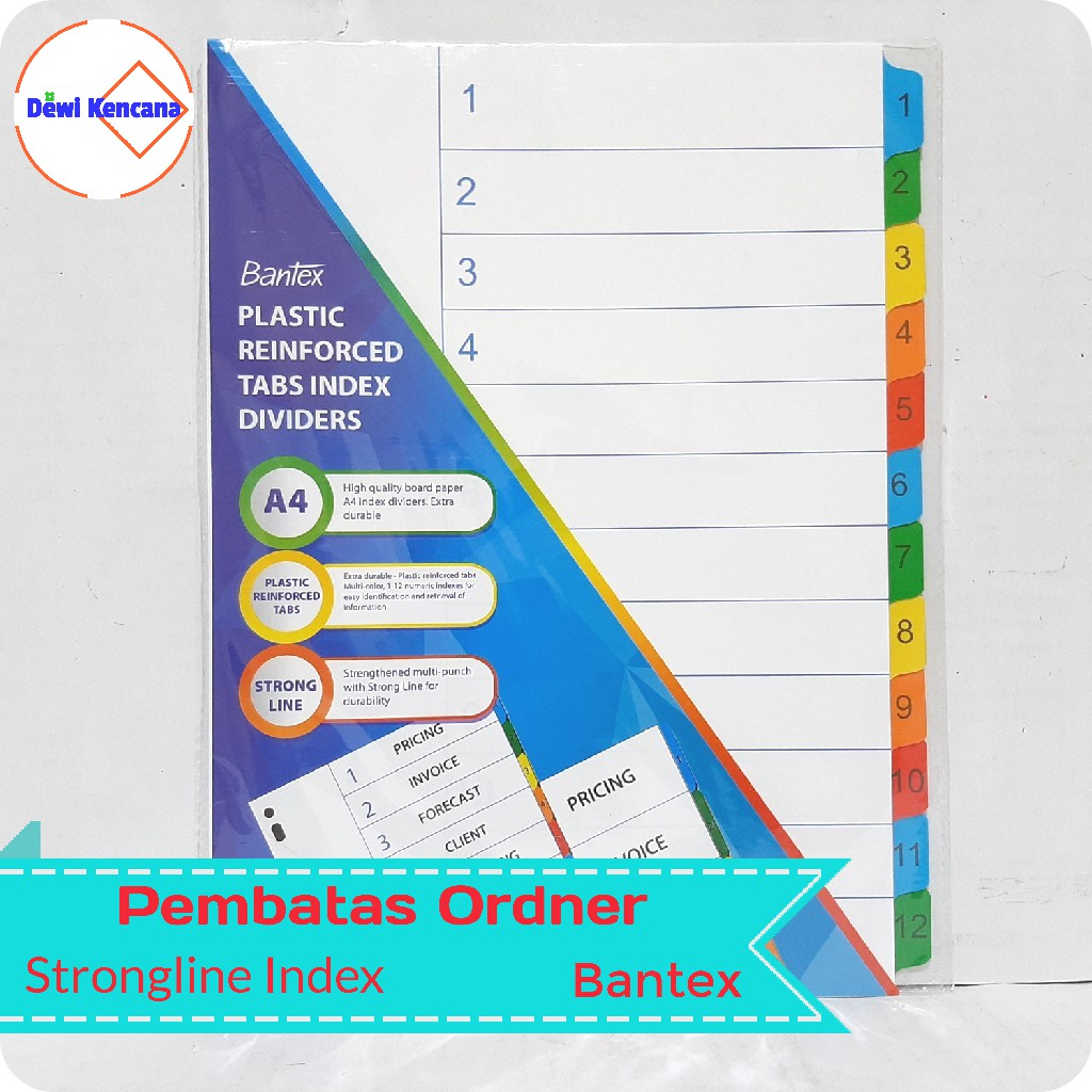 Pembatas Ordner Strongline Divider & Indexes A4 Bantex