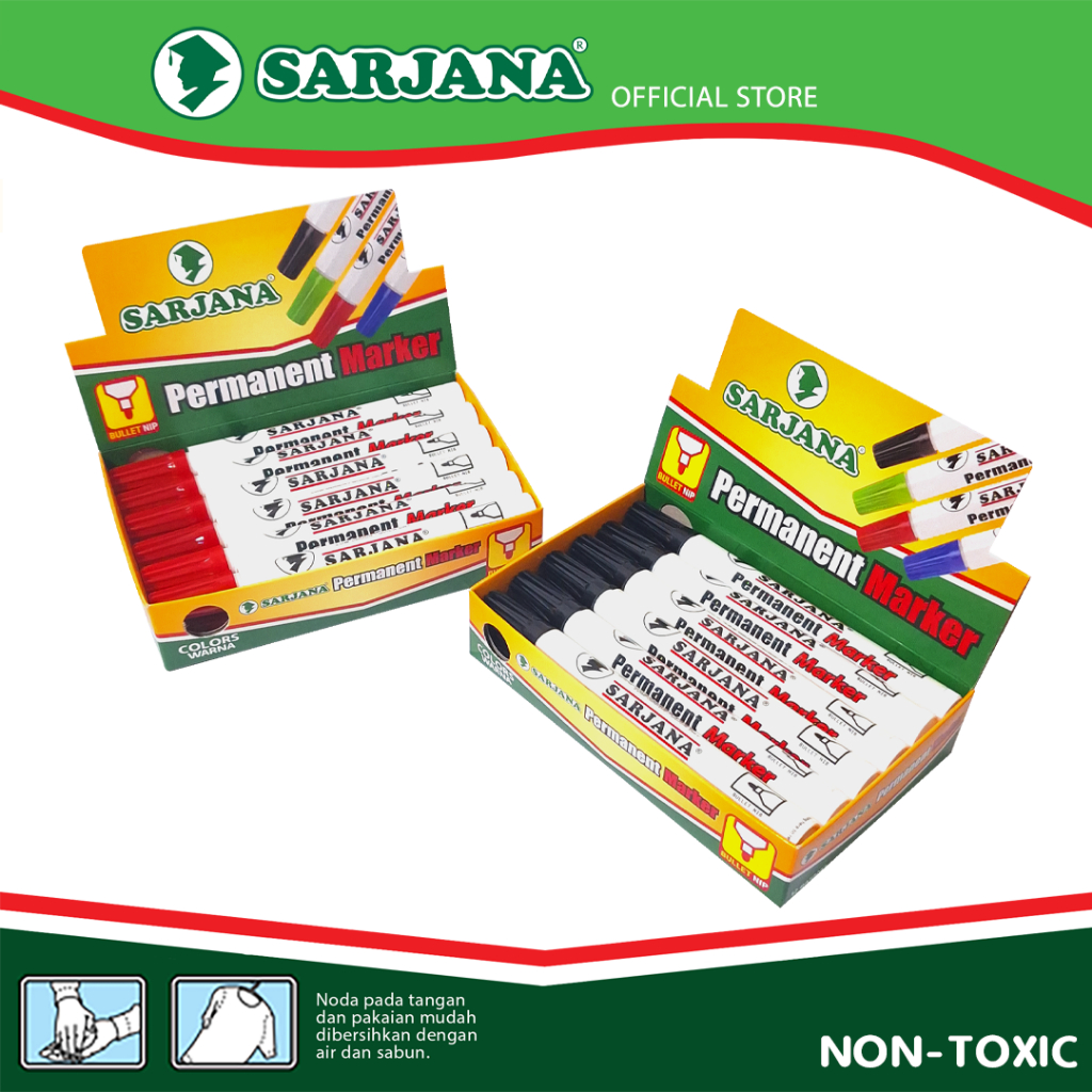 

Sarjana Permanent Marker (Spidol Permanent) Per Batang