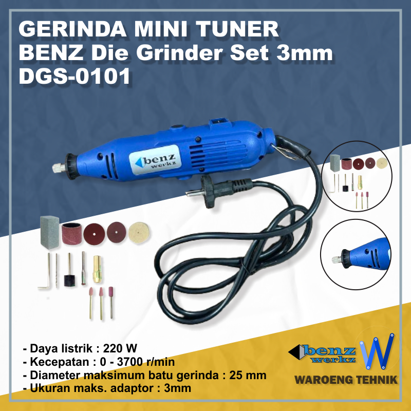 Gerinda Mini Tuner / Bor Tuner Mini BENZ Die Grinder Set 3mm DGS-0101 Gerinda Bor Tuner