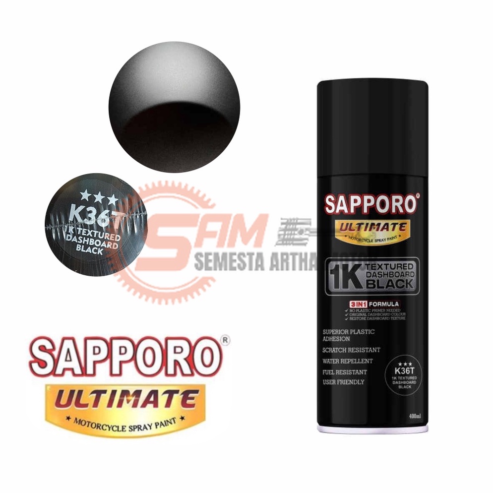 

KODE S7Y8 Pilox Sapporo Ultimate K36T 1K Textured Dashboard Black Cat Semprot Pilok Aerosol 4ml