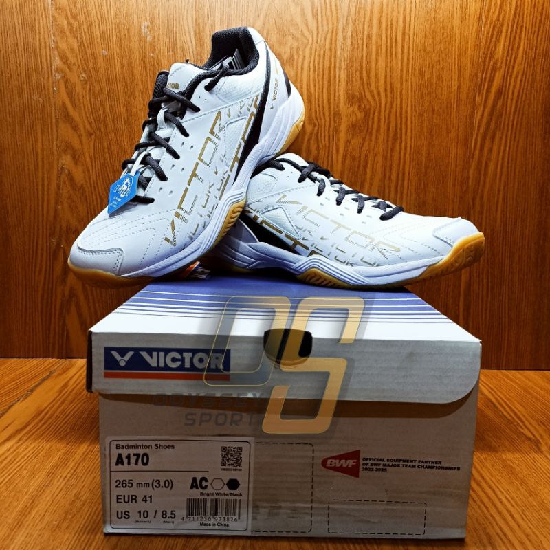 Sepatu Badminton Victor A170 (White/Black) 100% ORIGINAL
